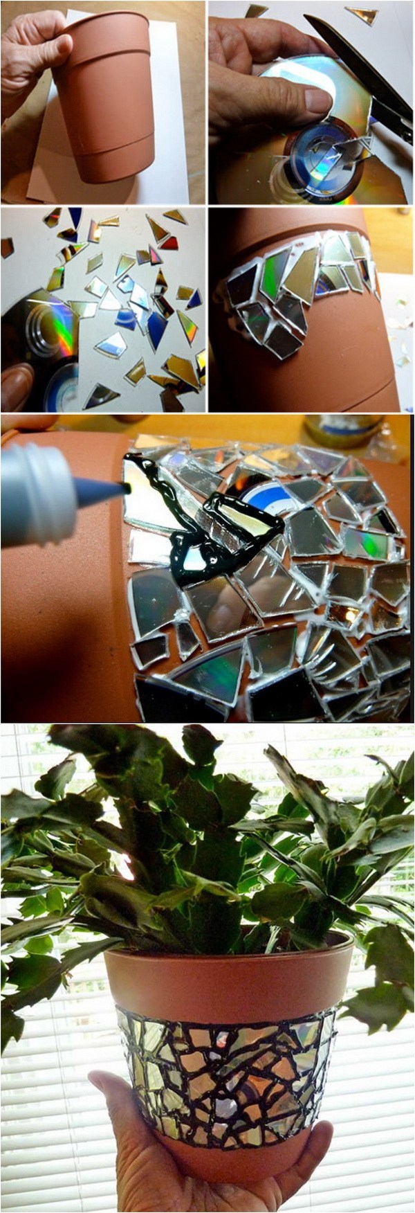 DIY Mosaic Flower Pot Idea