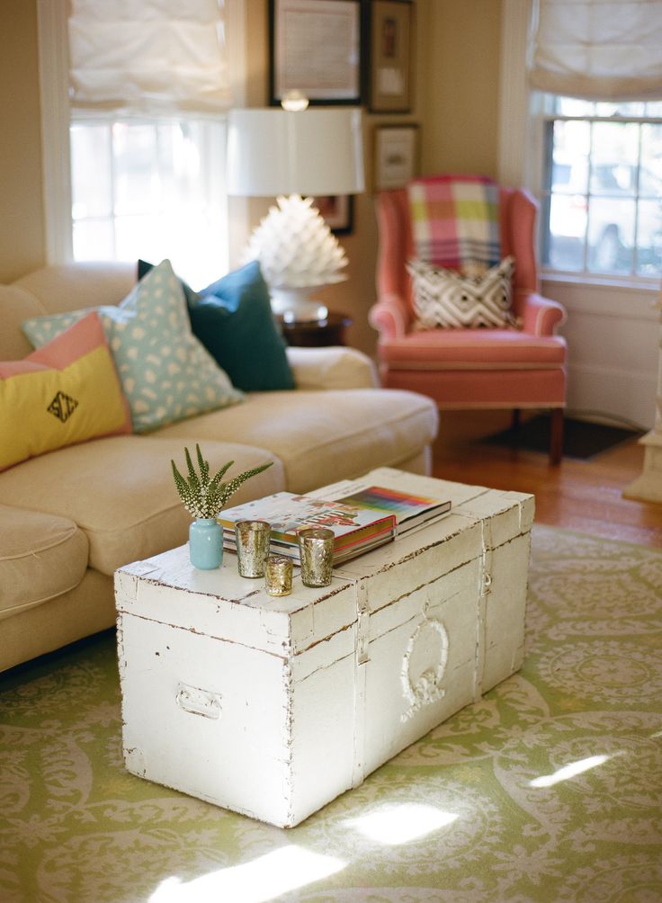 Use your old trunks as tables