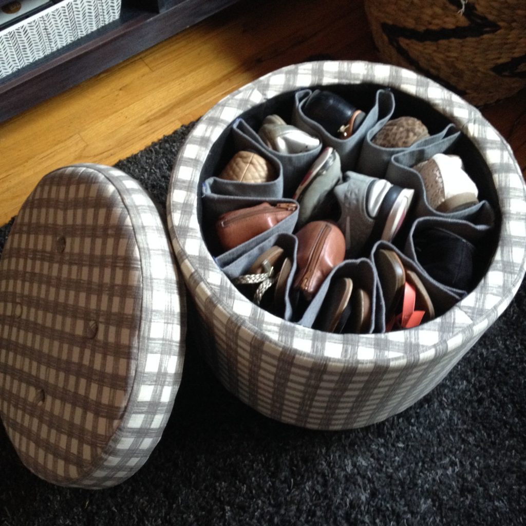 Stack them inside a storage ottoman