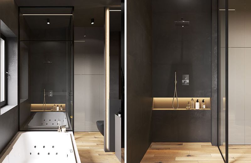 Design For A Shower Niche, Shower Shelves Height
