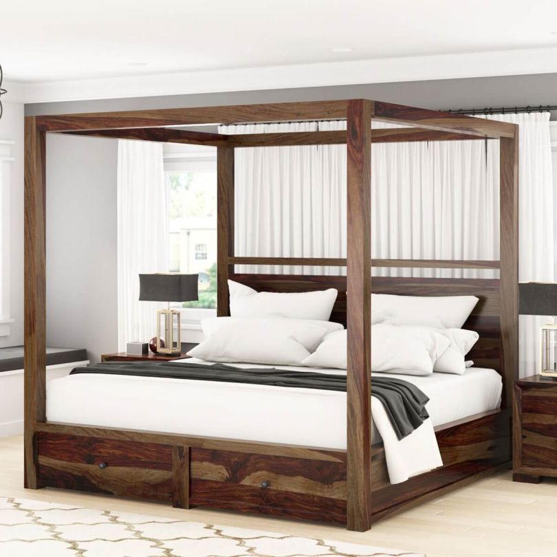 Rustic Canopy Bed