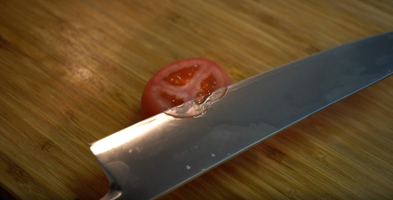 Japanese knife pro makes thinnest sandwich