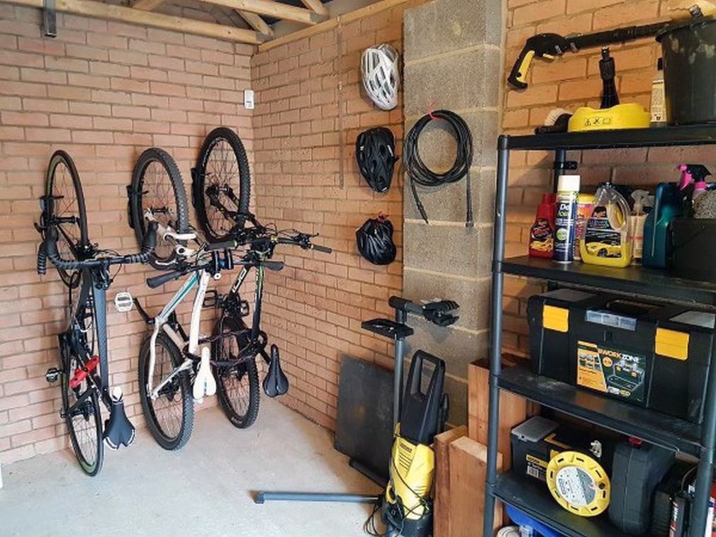 space saving garage bike storage