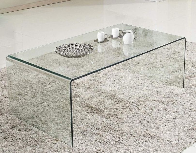 All glass center table