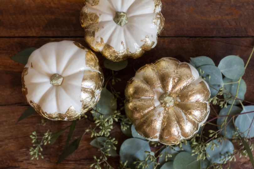 Gold Foil Pumpkins