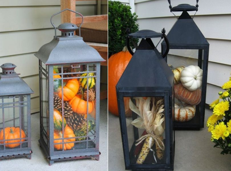Load Lanterns With Mini Pumpkins