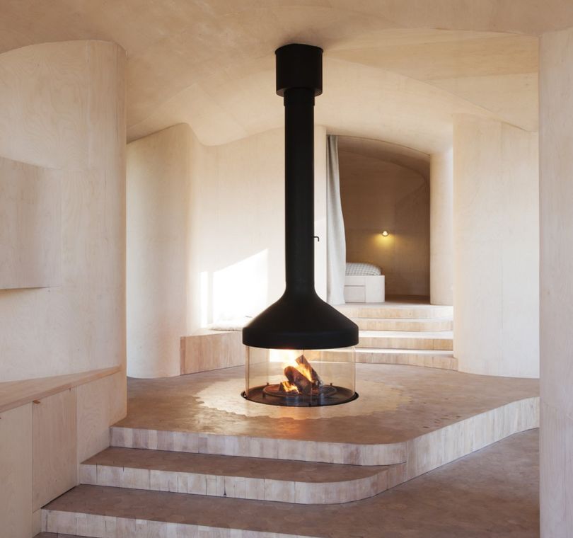 Fireplace in the middle of your home