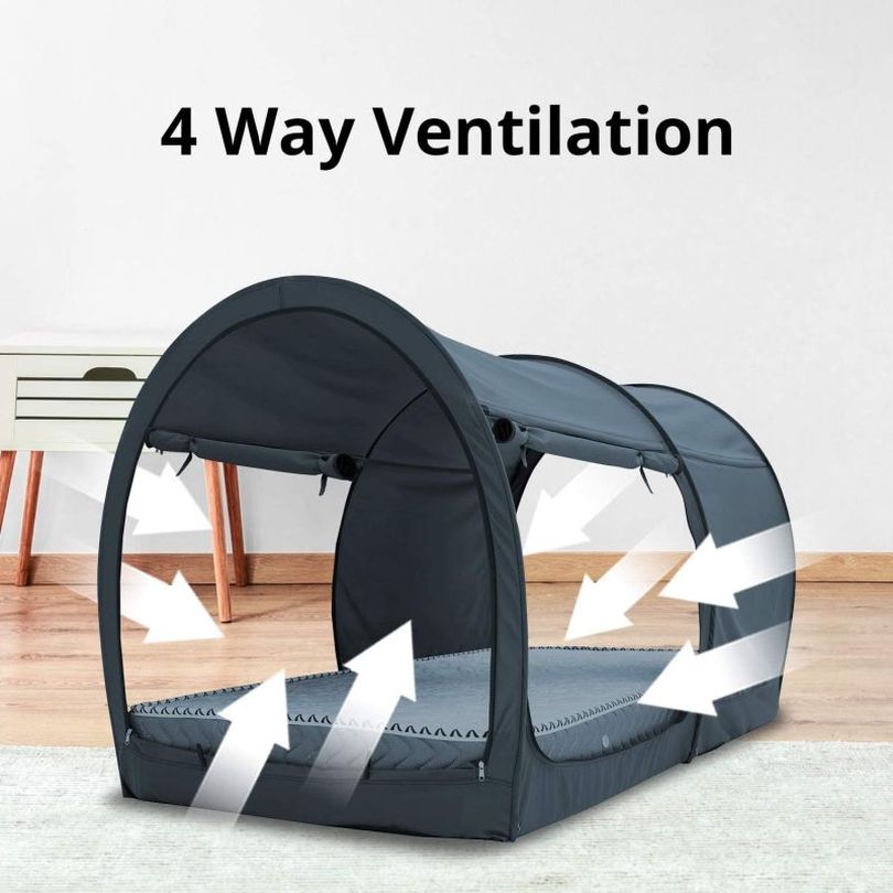 Enjoy Camping in Your Bedroom with Pop-Up Leedor Bed Tent