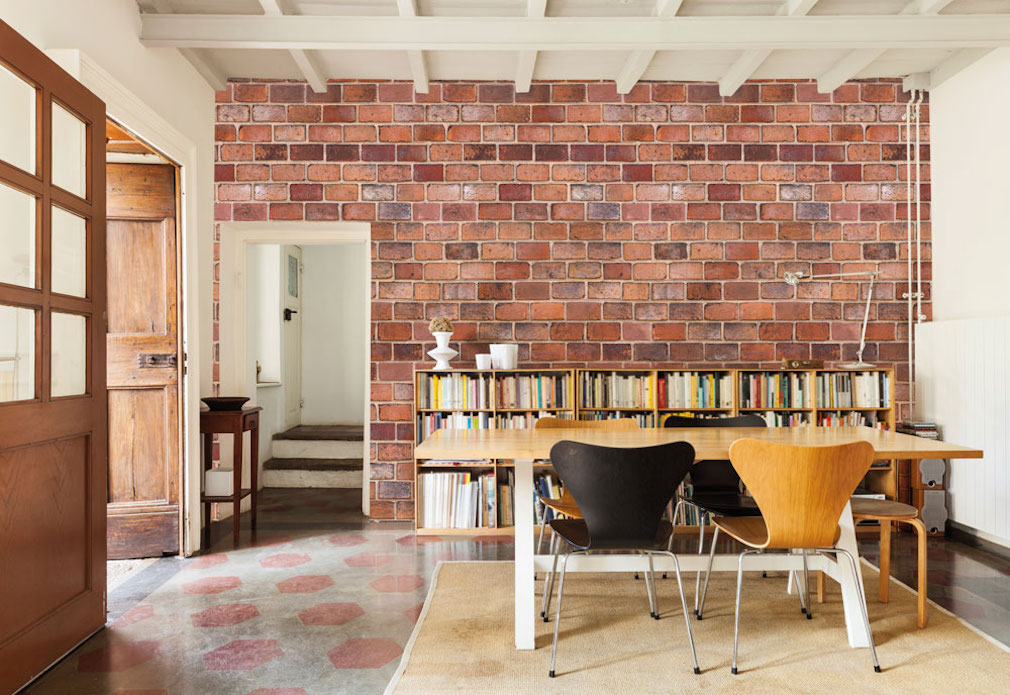 brick wallpaper ideas for living room