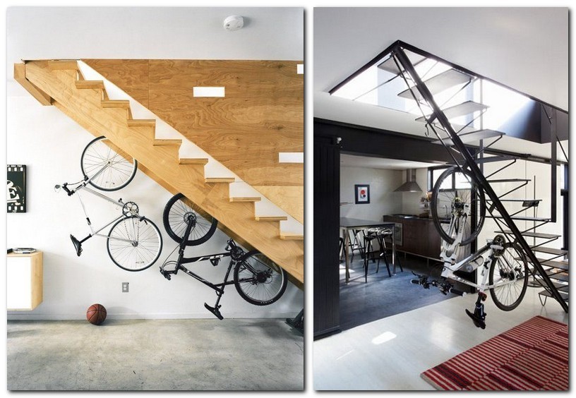 Store your bike under the stairs