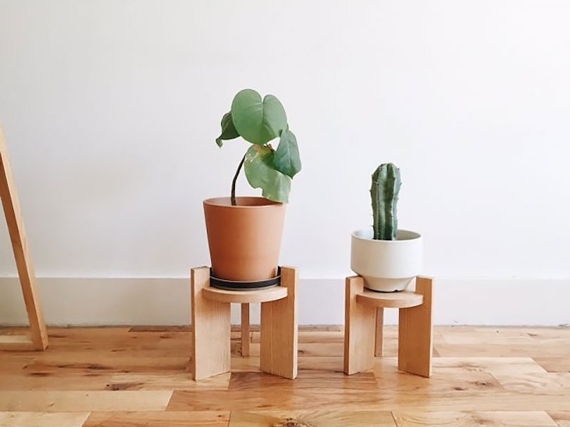 Mini Mid-Century Modern Plant Stand DIY