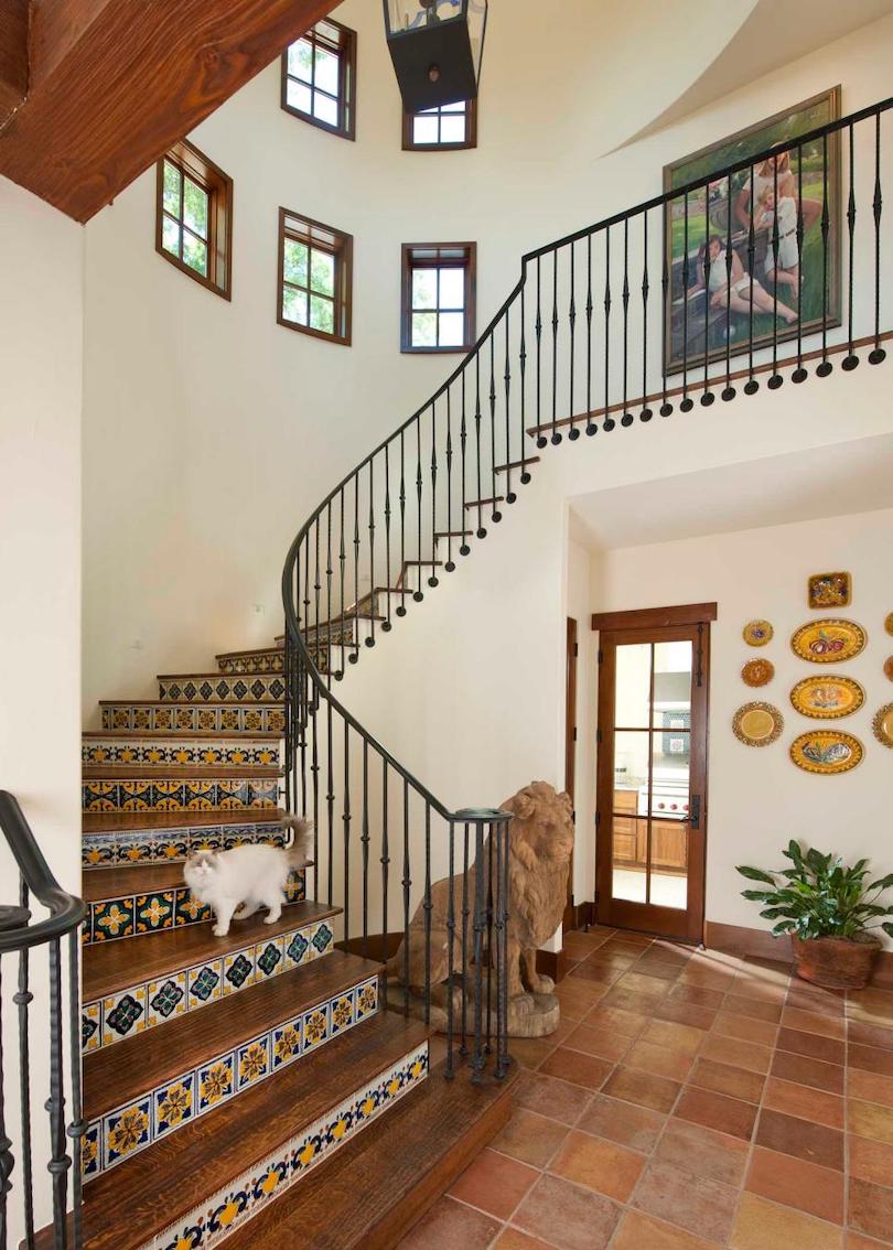 Southwestern Entryway with Steel or Wrought Iron Railing