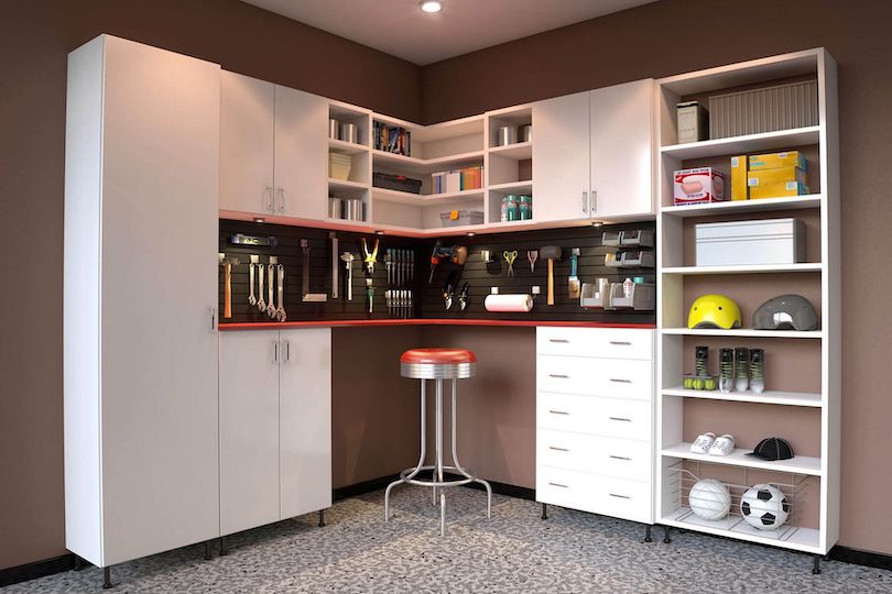 Open Shelving & Cabinets With Drawers