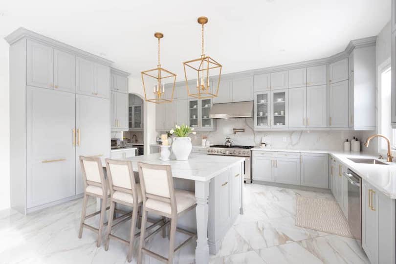 All-white kitchen