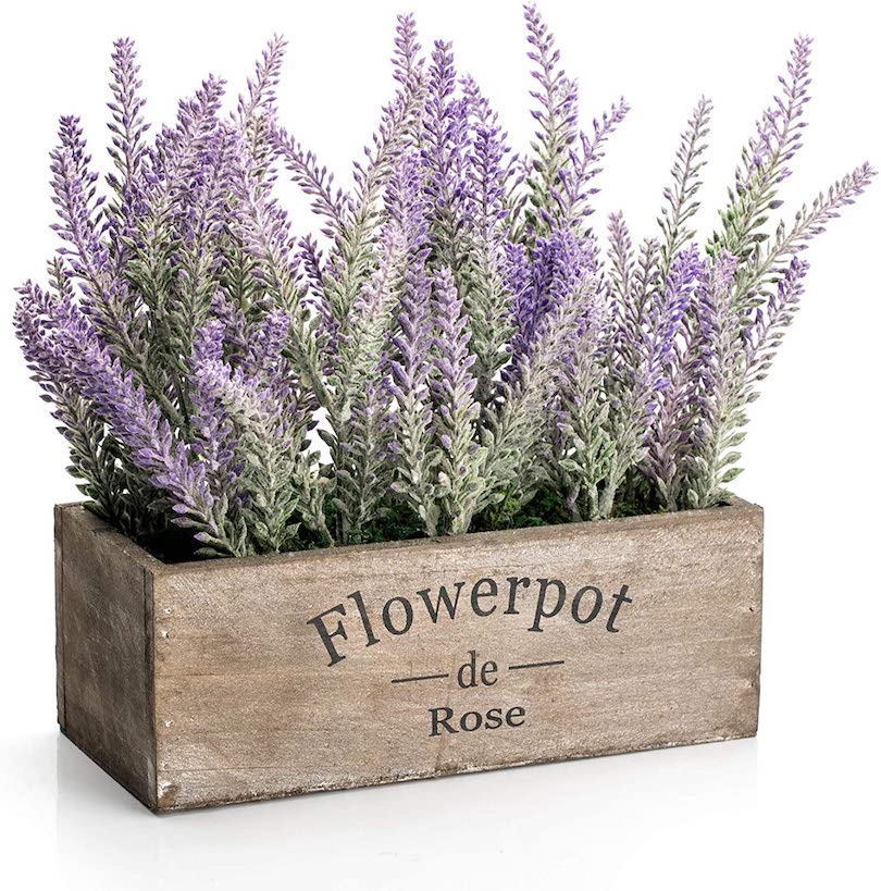 Artificial Potted Lavender Plant