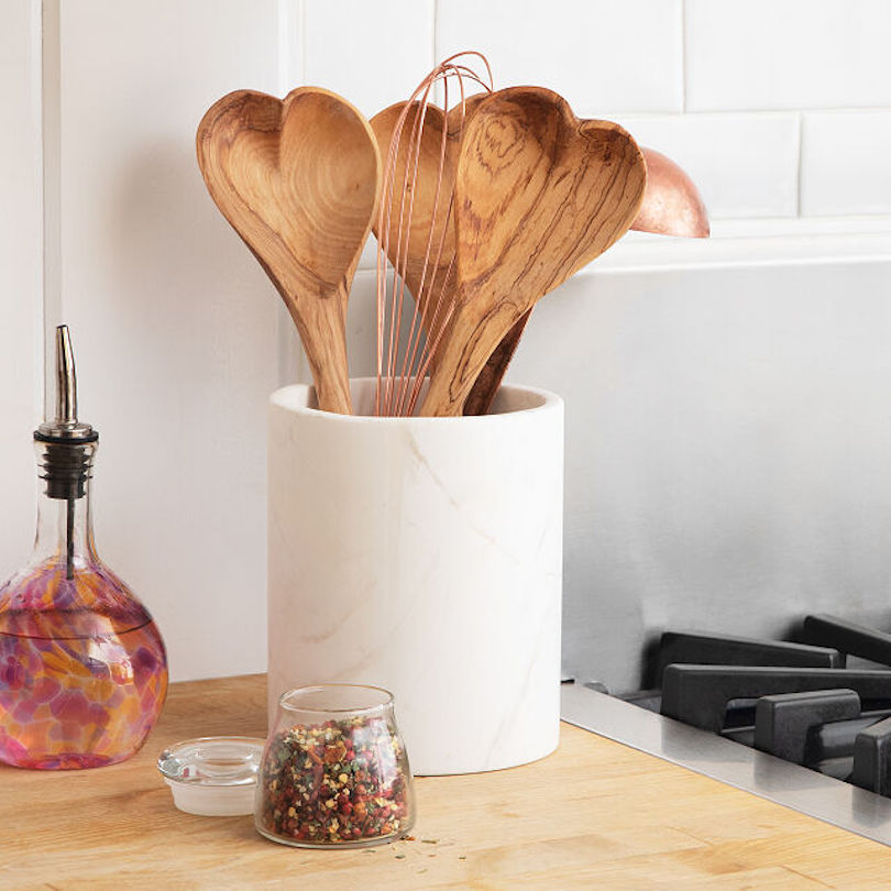 Hand-Carved Heart Serving Spoon