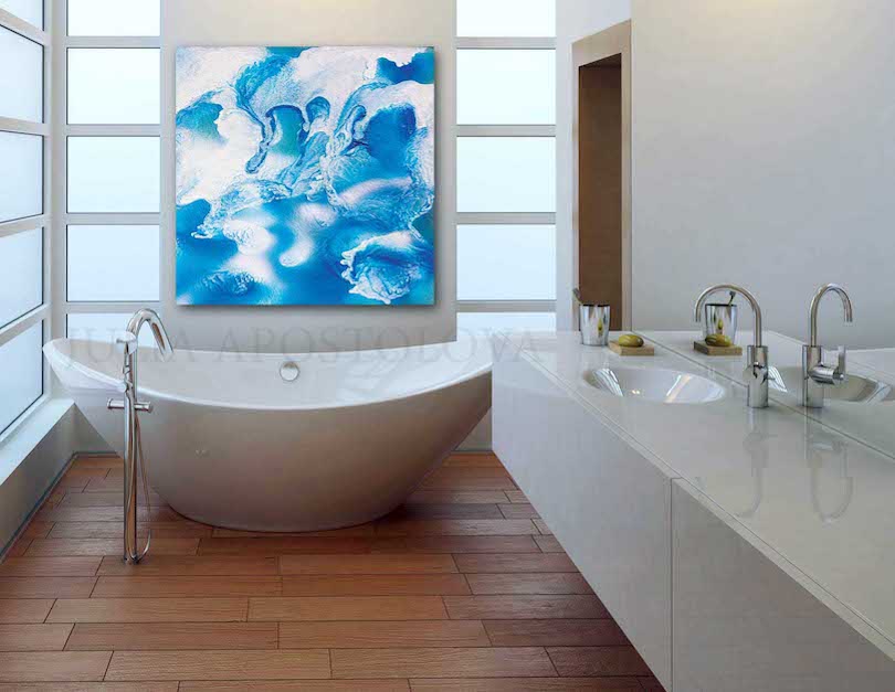 Use Art For Spa-Like Bathroom