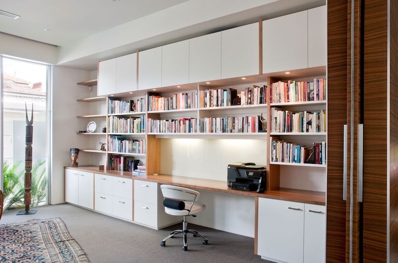 Create Wall-To-Wall Home Office Storage