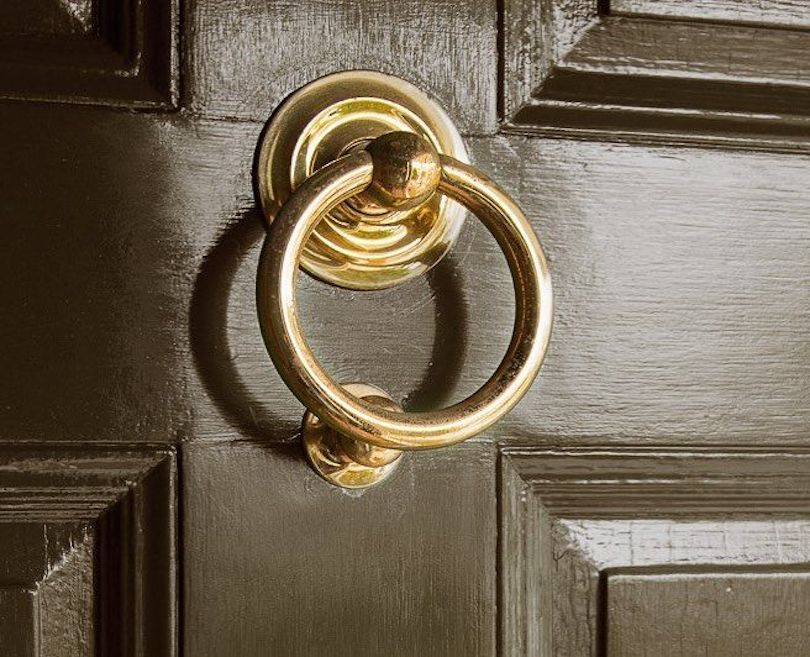 Rejuvenation classic ring door knocker