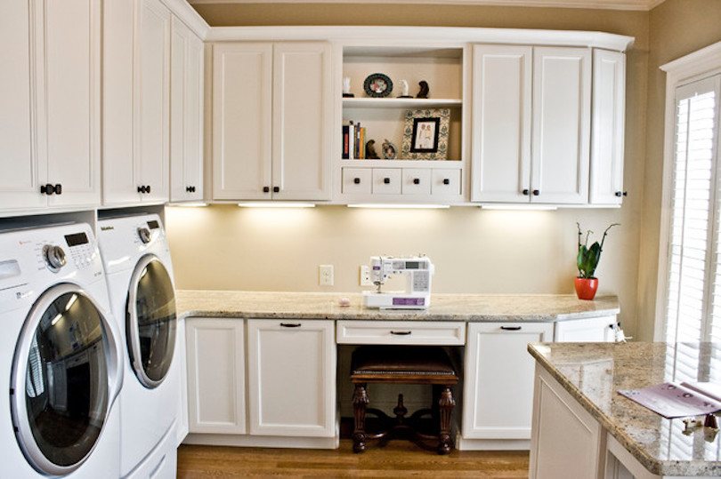 Laundry Room With Additional Sewing Room