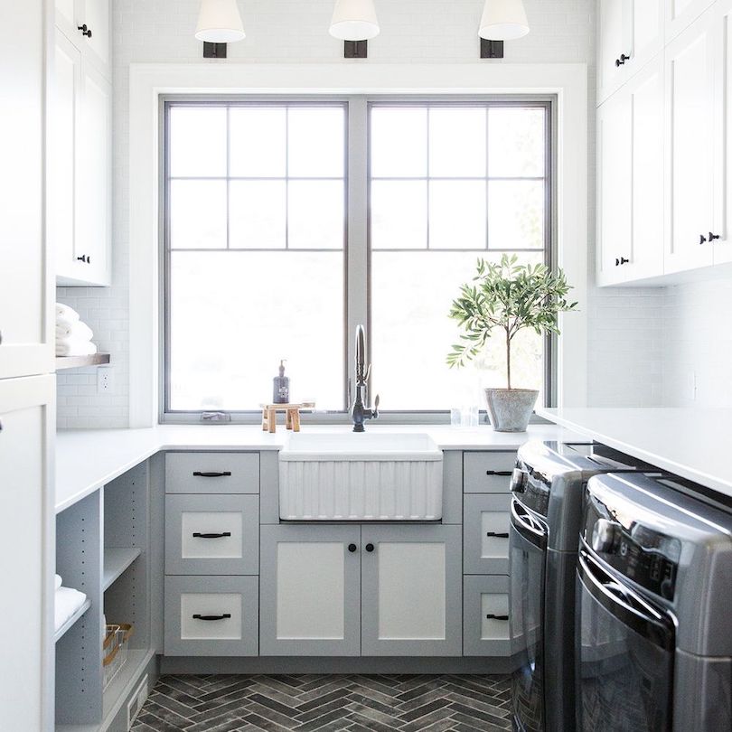 Monochromatic Laundry Rooms