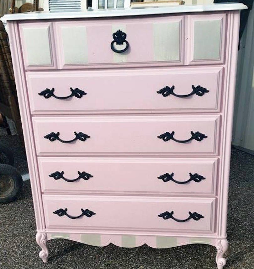 Pink Pearl and Sugar Whites - furniture painting services