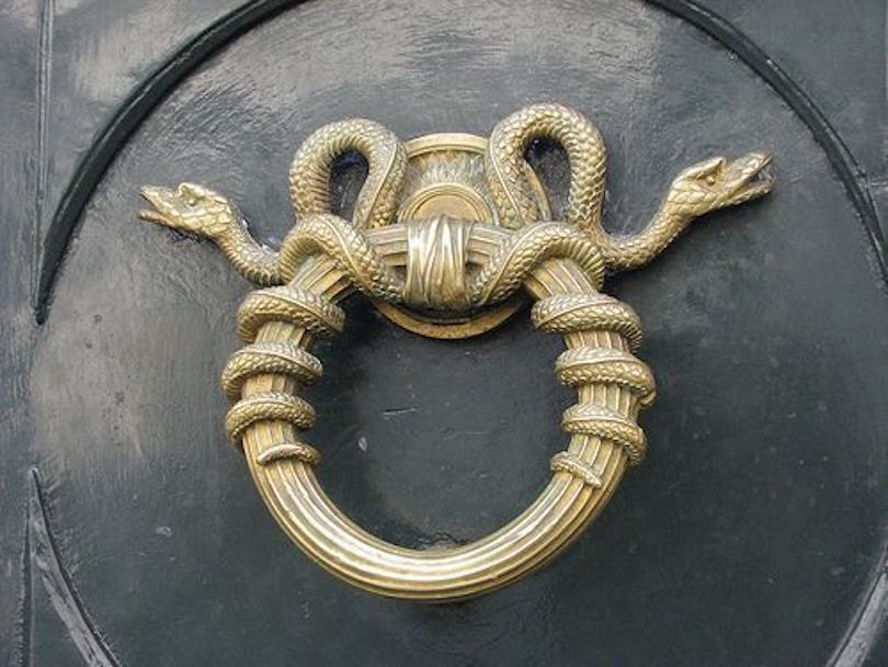 Serpent door knocker