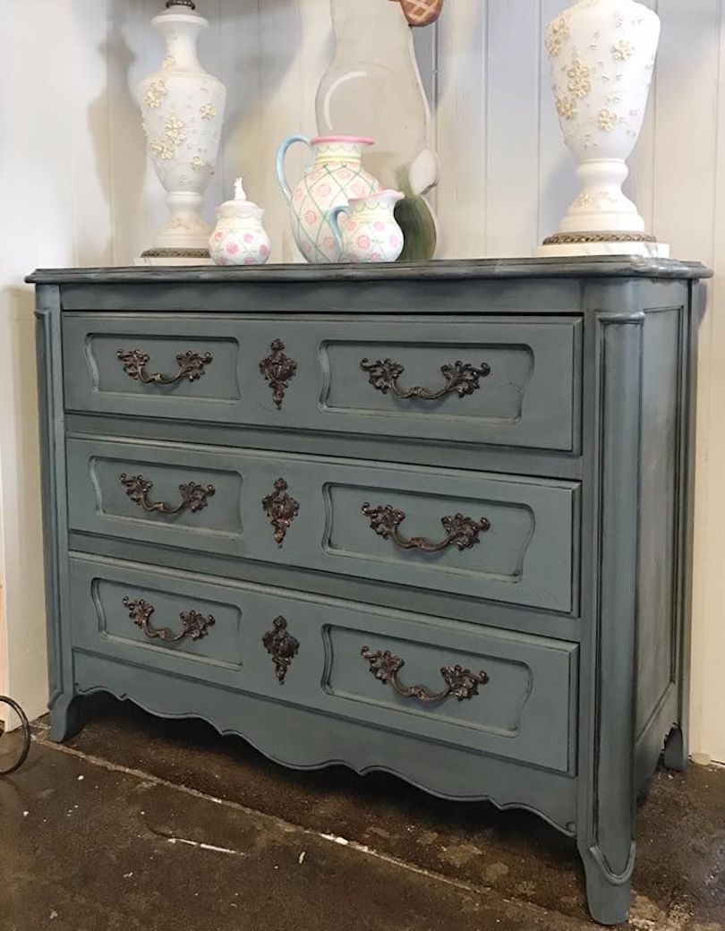 Stormy Gray - two tone furniture painting ideas - pep up home