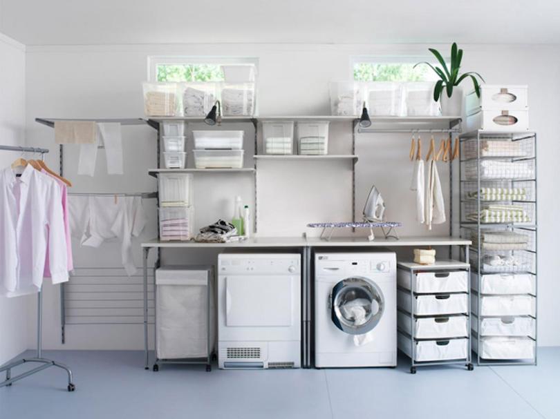 Select the appropriate laundry storage options