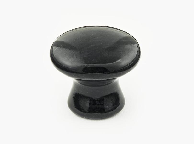 Black Marble & Nickel Knob