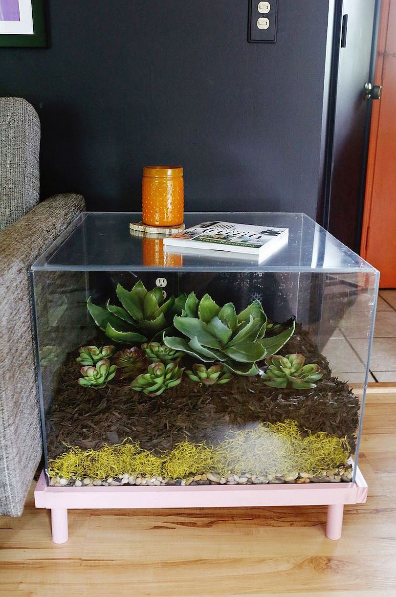 DIY Terrarium Side Table