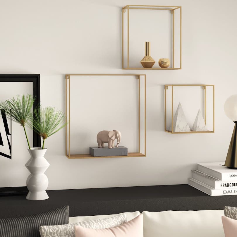 Golden Square Wall Shelves