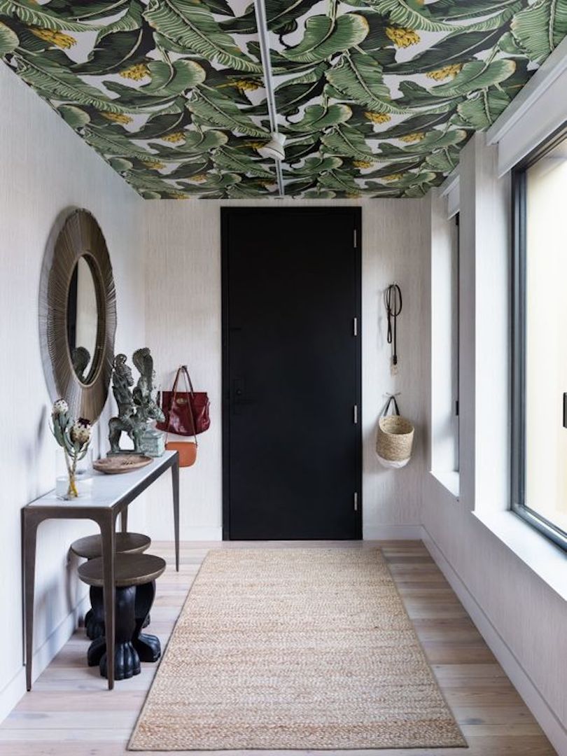 Wallpaper on the Ceiling - Entryway Decorating Ideas