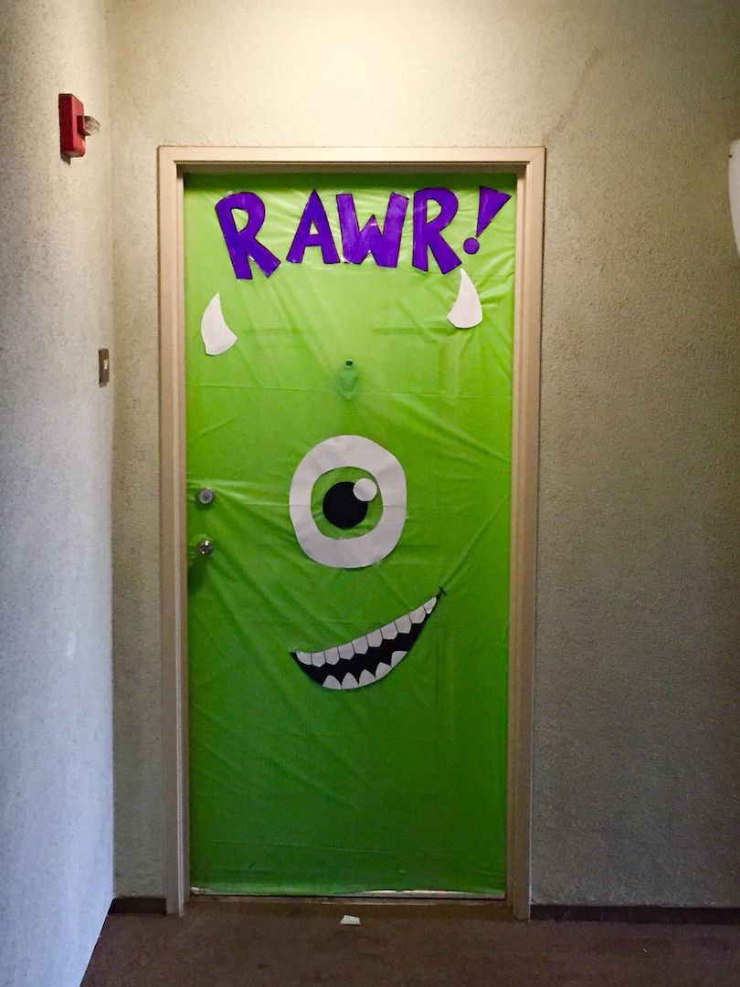 Monsters Inc. Halloween Front Door - Awesome Halloween Front Door Decorations