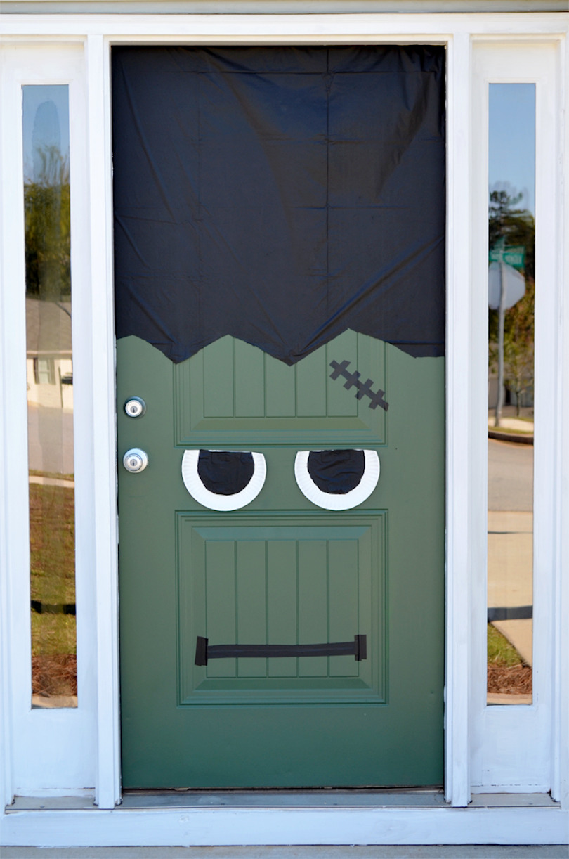 Frankenstein Halloween Front Door Decorations - halloween front door decorations