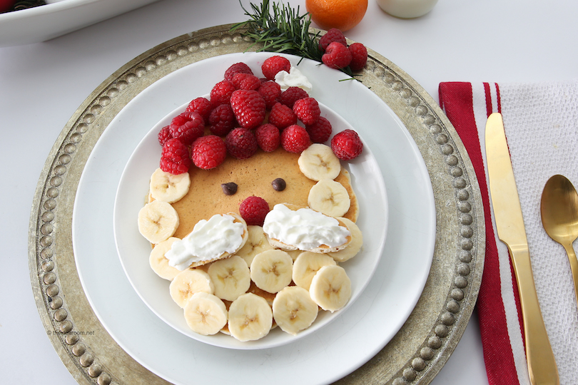 Pancakes With Santa Face - light christmas appetizers
