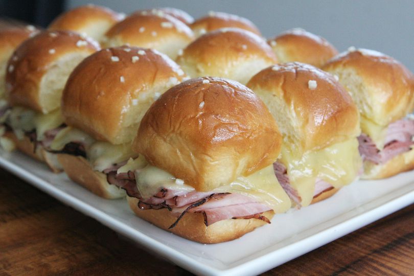 Mini Baked Ham Sandwiches - Christmas Party Food Ideas