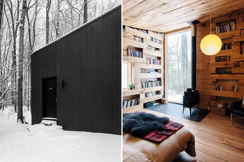 Tiny Black Cabin by Studio Padron Hides In Upstate New York