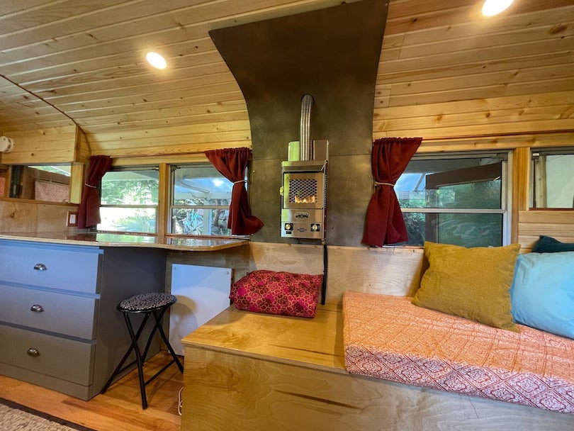 1969 School Bus Turned Into a Tiny House Bnb-1