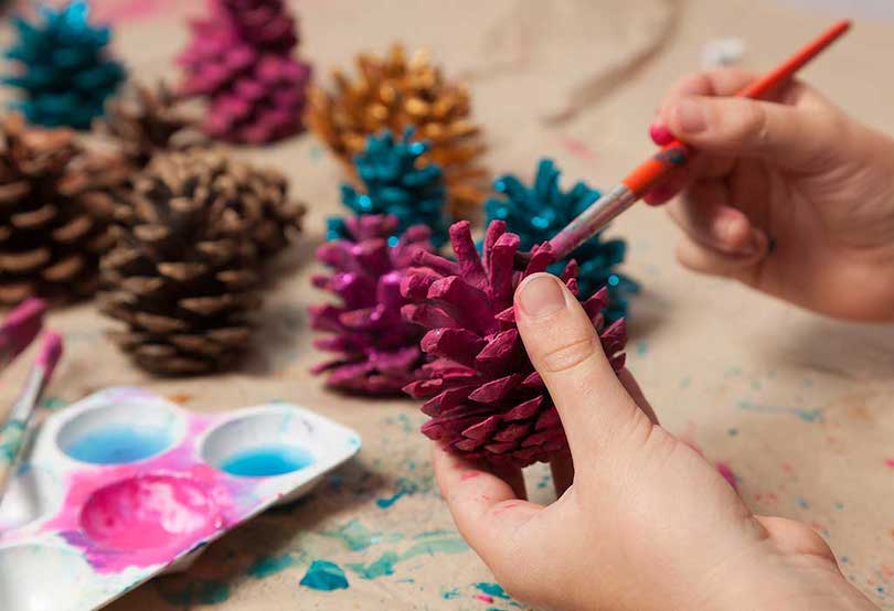 DIY Painted Pine Cones - Pep Up Home