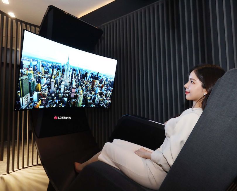 LG’s 55-inch OLED Media Chair Lets You Enjoy Movies As You Cradle