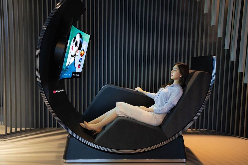 LG’s 55-inch OLED Media Chair Lets You Enjoy Movies As You Cradle