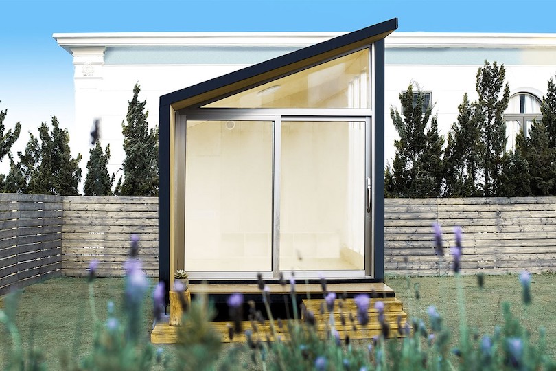the Pod can be transformed into a backyard office or games room