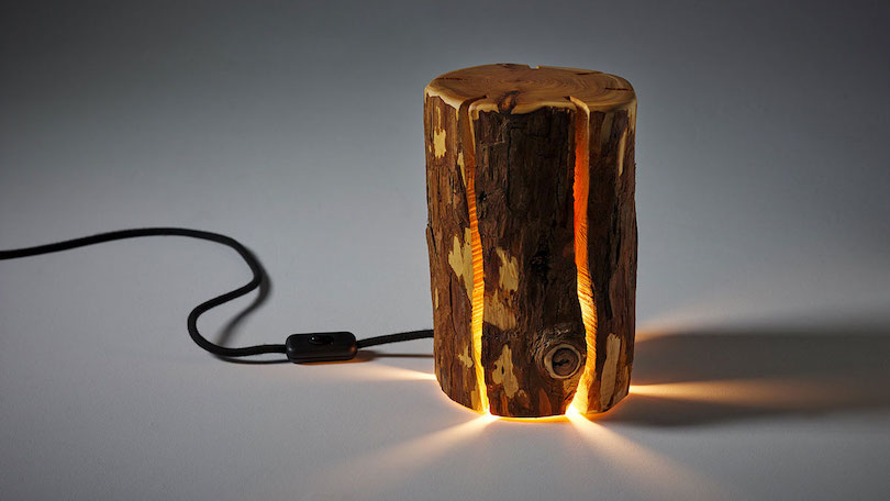 Cracked Log Lamp