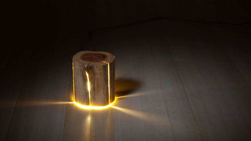 Cracked Log Lamp