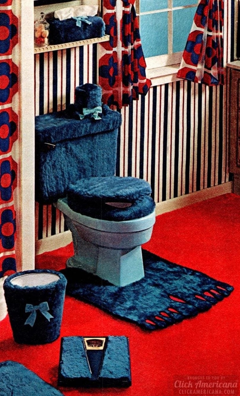 Vibrantly Fuzzy ‘70s Toilet Covers To Add Retro Touch Any Bathroom