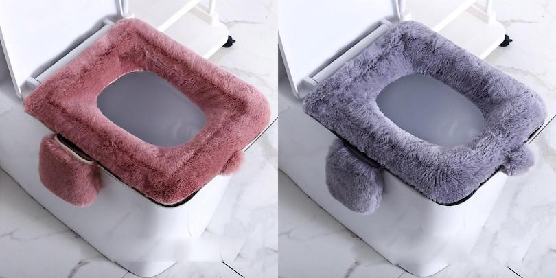 this-fluffy-toilet-seat-cover-comes-equipped-with-its-own-phone-pocket