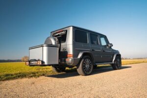 Add a rooftop tent to this Camportable G-Class setup, and you have a rugged 4x4 micro-camper