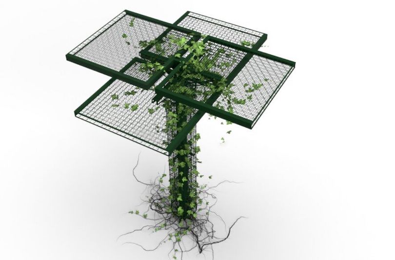 gsTree by Greenscreen is 3D Trellising System Forms Tree-Like Shape-2