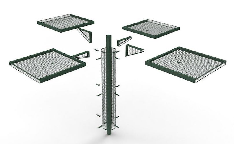 gsTree by Greenscreen is 3D Trellising System Forms Tree-Like Shape-2